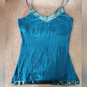Sequin blue tank